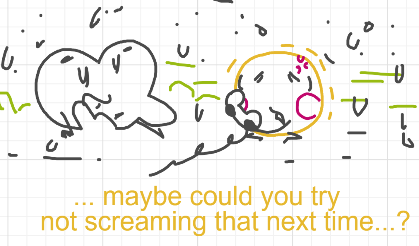 A panel from I've Been Everywhere, Man, episode nine of the Board Boards object show by Furretwalk/WalkingFurret.